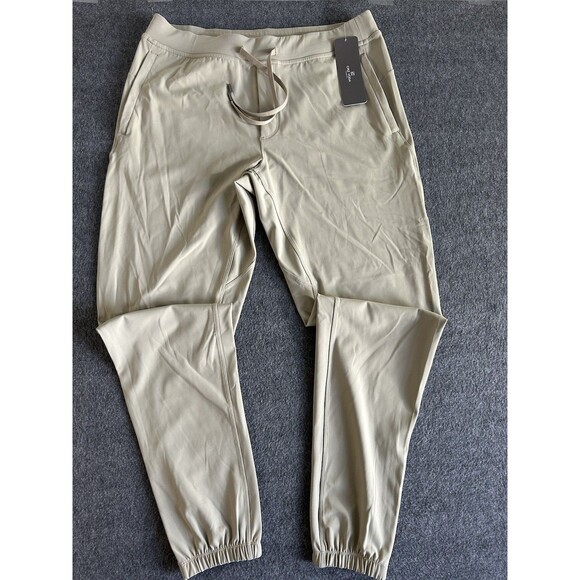 CRZ YOGA Lightweight Men’s L Quick Dry Jogger Pants Zipper Pockets Khali Barley - Picture 4 of 11